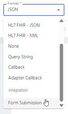 Input dialog format dropdown